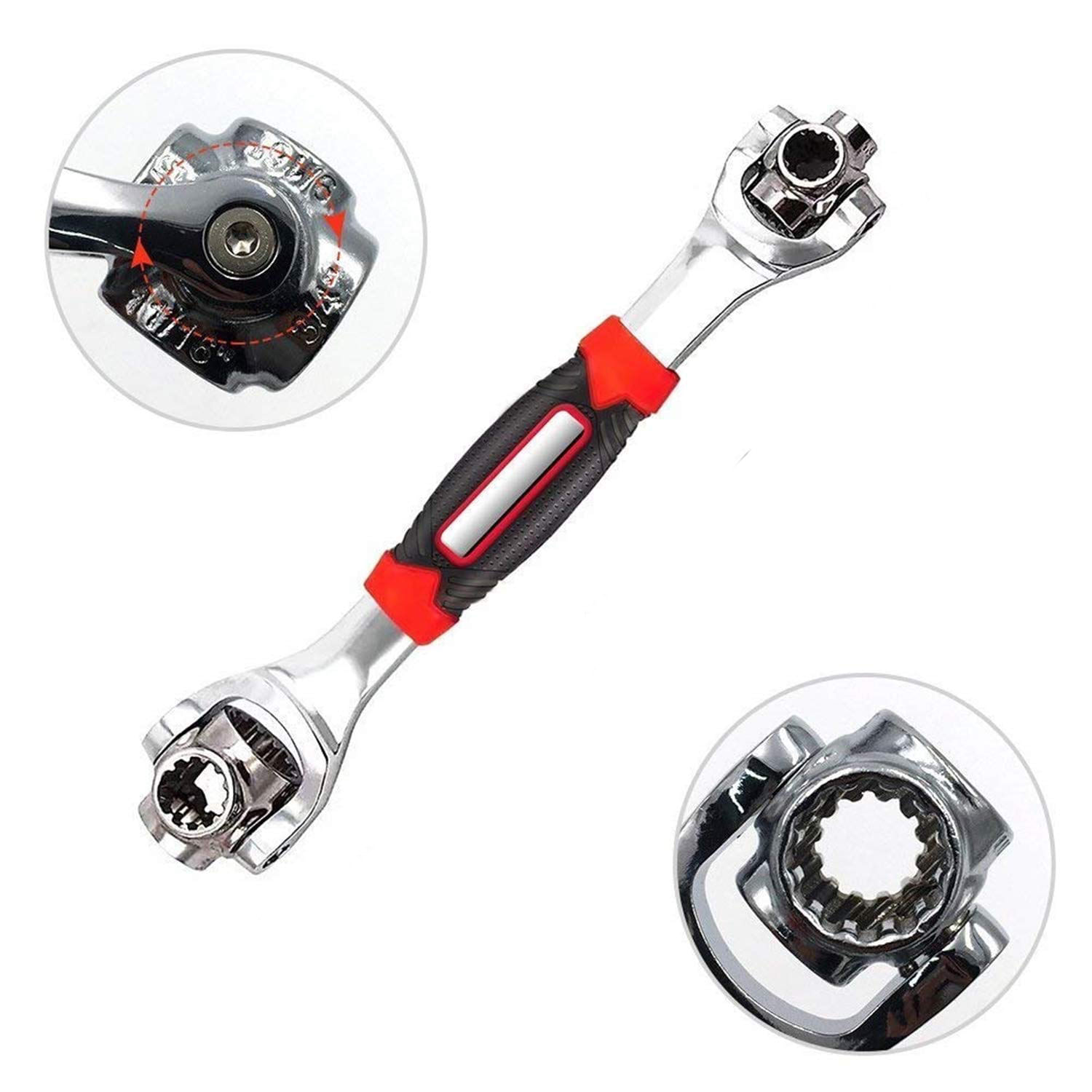 Cheie universala MRG M-474, 48 in 1, Multifunctionala, Rotire 360 grade, Negru / Rosu — imaginea 4