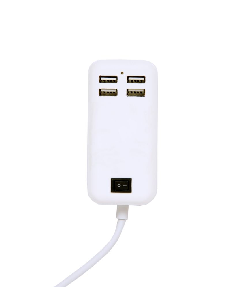 Incarcator USB 15W 3A cu cablu MRG L342, USB, 4 porturi, Alb - 4 | YEO