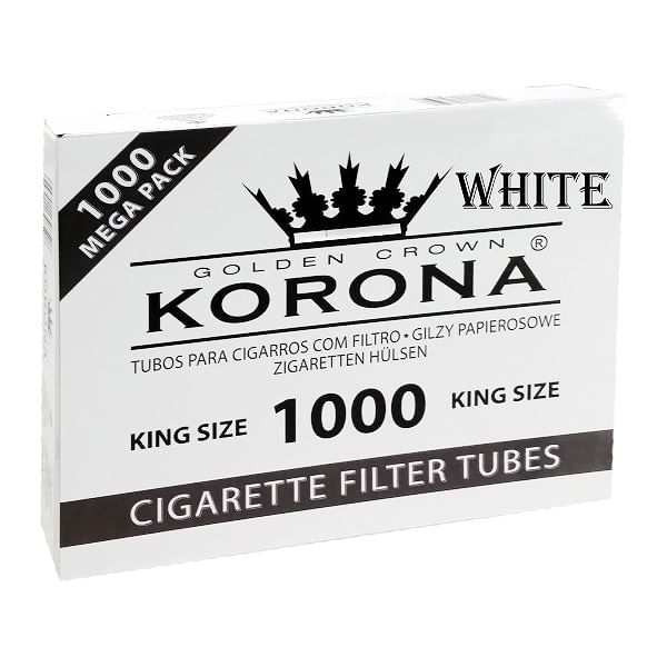 Tuburi tigari pentru injectat tutun Korona filtru alb 1000 bucati