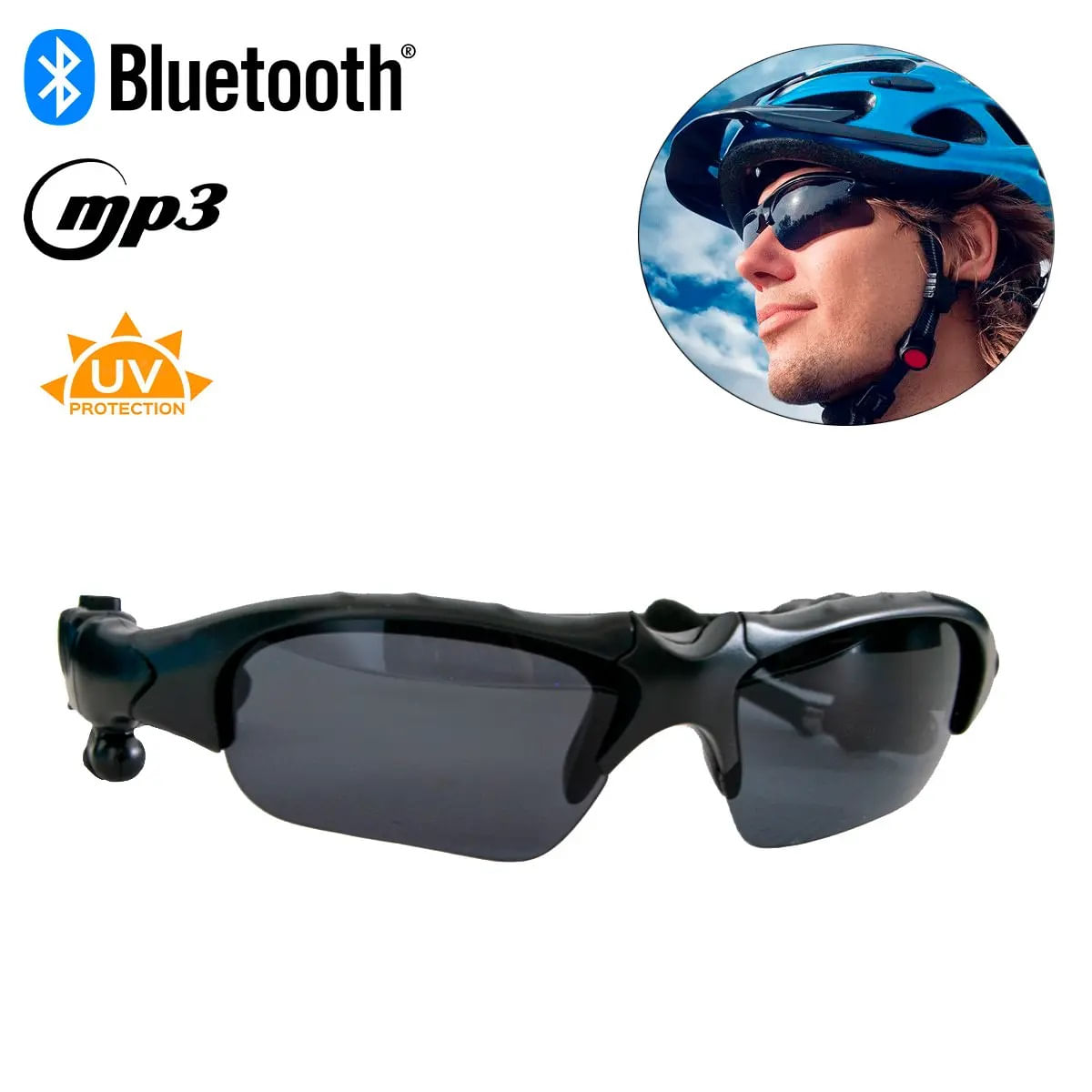 Ochelari de Soare cu Bluetooth MRG M996 , Negru, Unisex, Handsfree, Casti - 4 | YEO