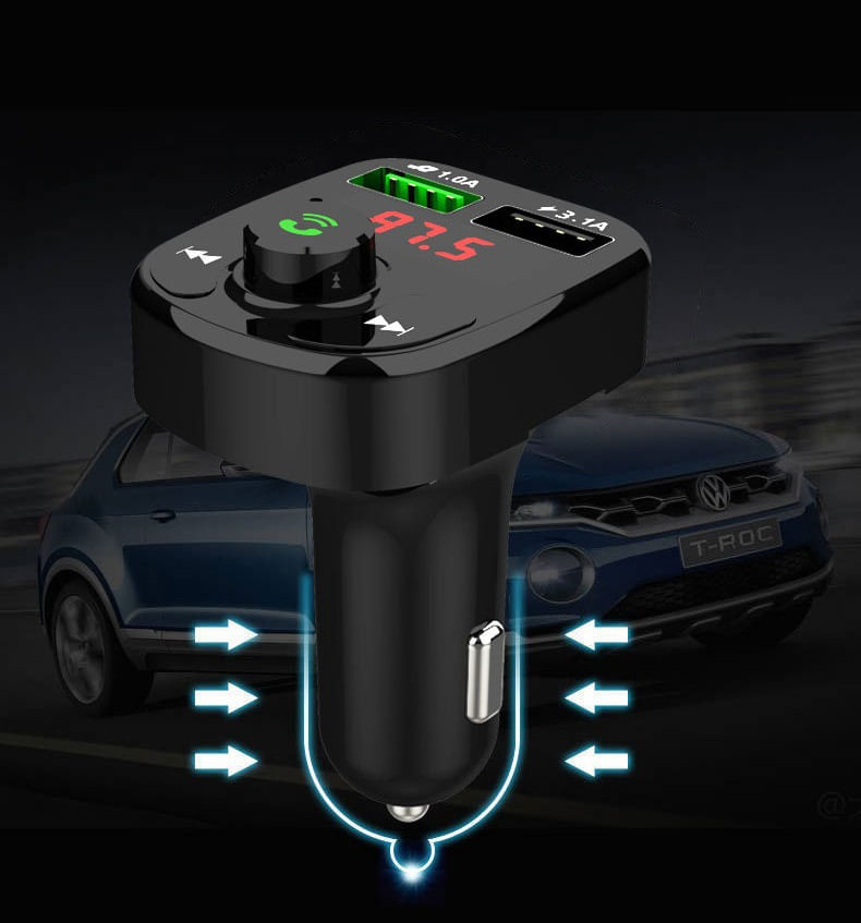 Modulator FM Bluetooth MRG MCS10, Handsfree, MP3 WMA, USB 3.1A, Display - 3 | YEO