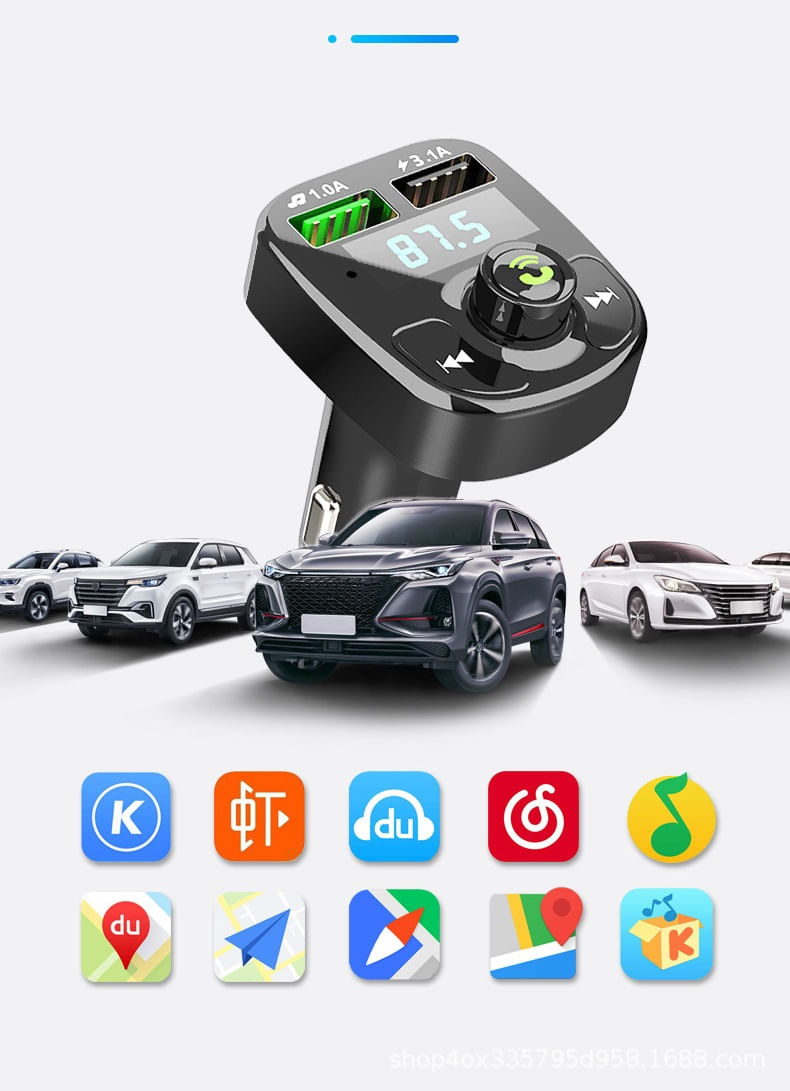 Modulator FM Bluetooth MRG MCS10, Handsfree, MP3 WMA, USB 3.1A, Display - 4 | YEO