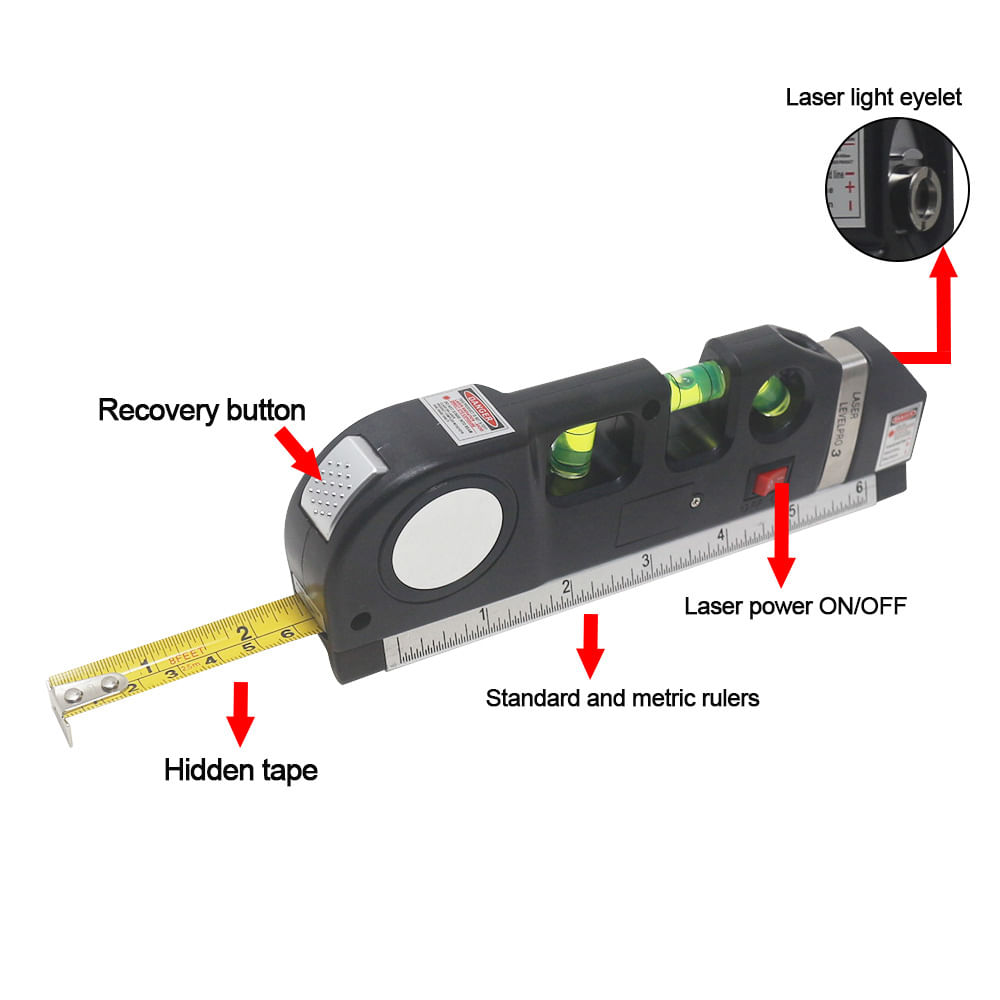 Nivela cu Laser MRG MPRO3, cu Rigla, Ruleta, Boloboc - 2 | YEO