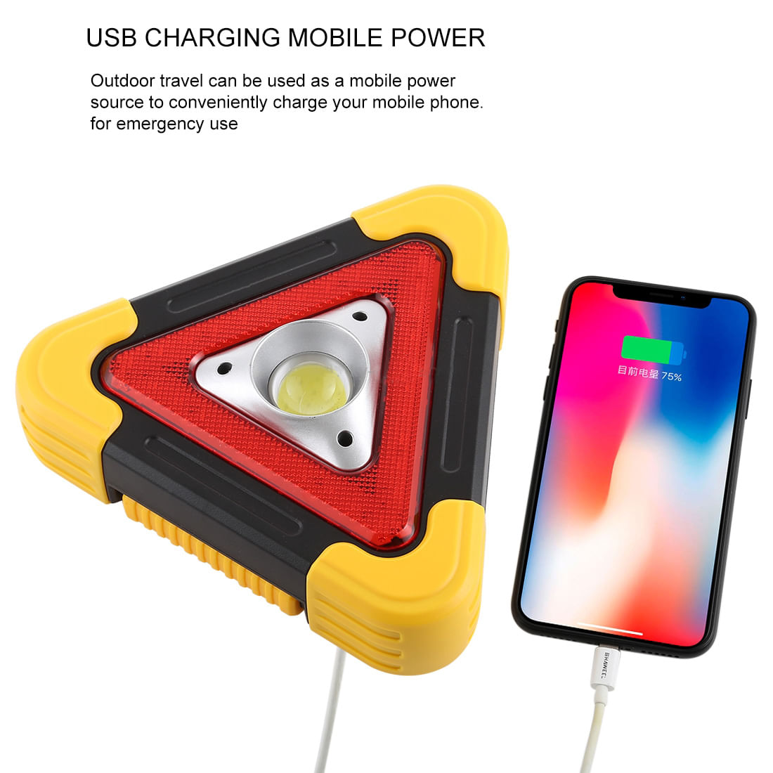 Triunghi Luminos M-HB6609 Reincarcabil — imaginea 7