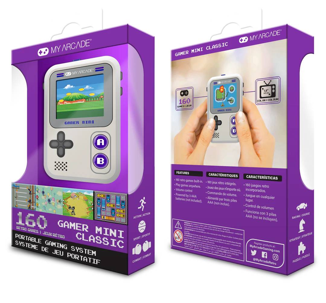 Consola portabila, My Arcade, GAMER MINI CLASSIC, Gri