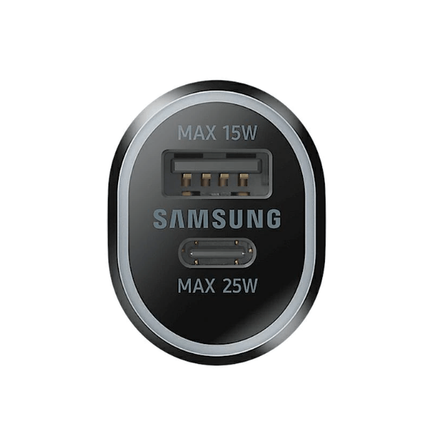 Incarcator auto, Samsung Fast Charge, 25W, Dual Port, Negru