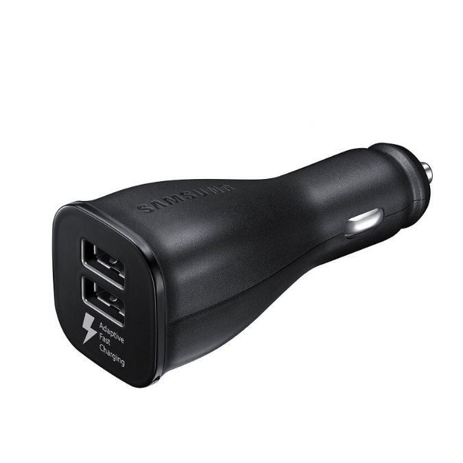 Priza auto cu incarcare rapida Samsung, dual, 2xUSB, negru
