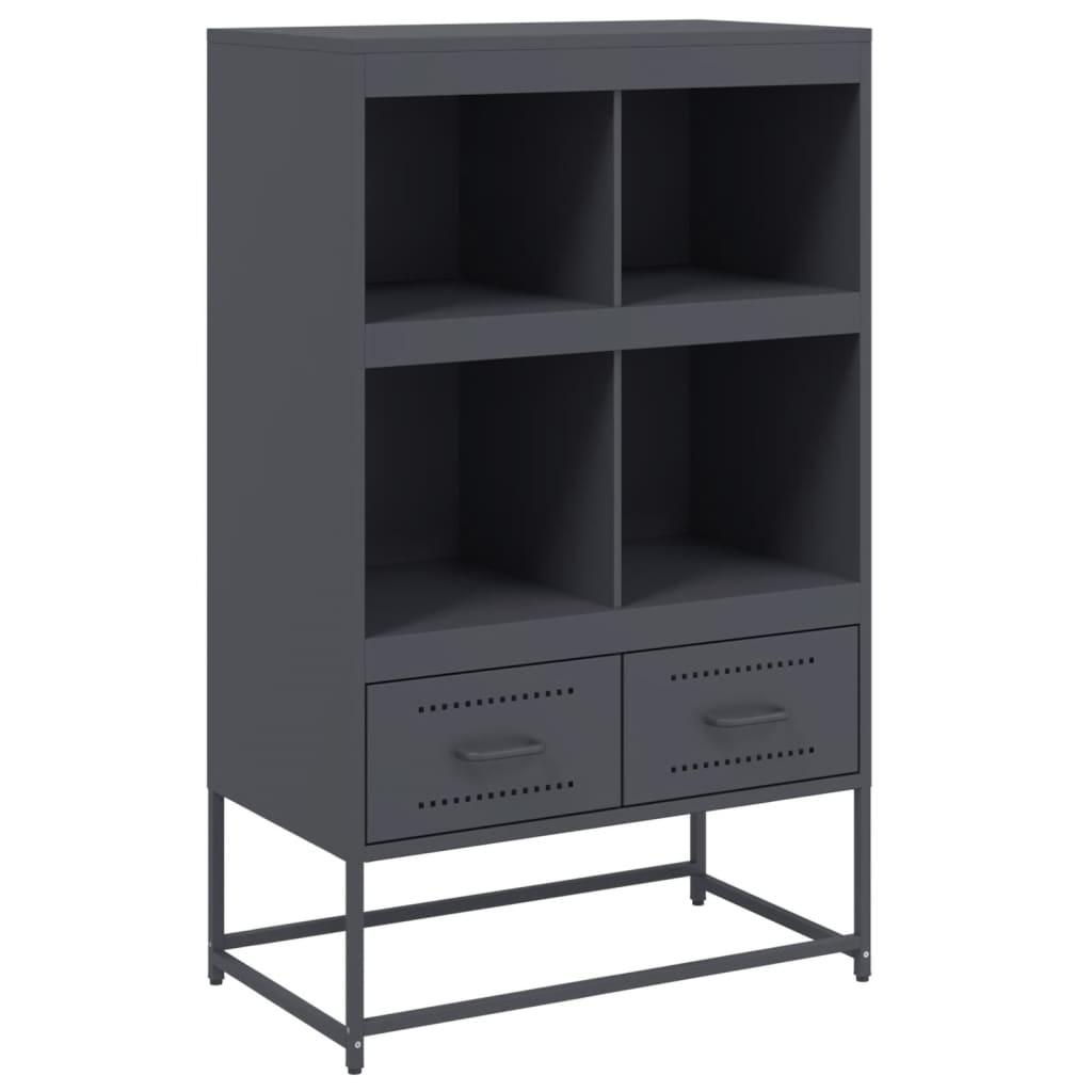 Dulap inalt, antracit, 68,5x39x111,5 cm, otel laminat la rece