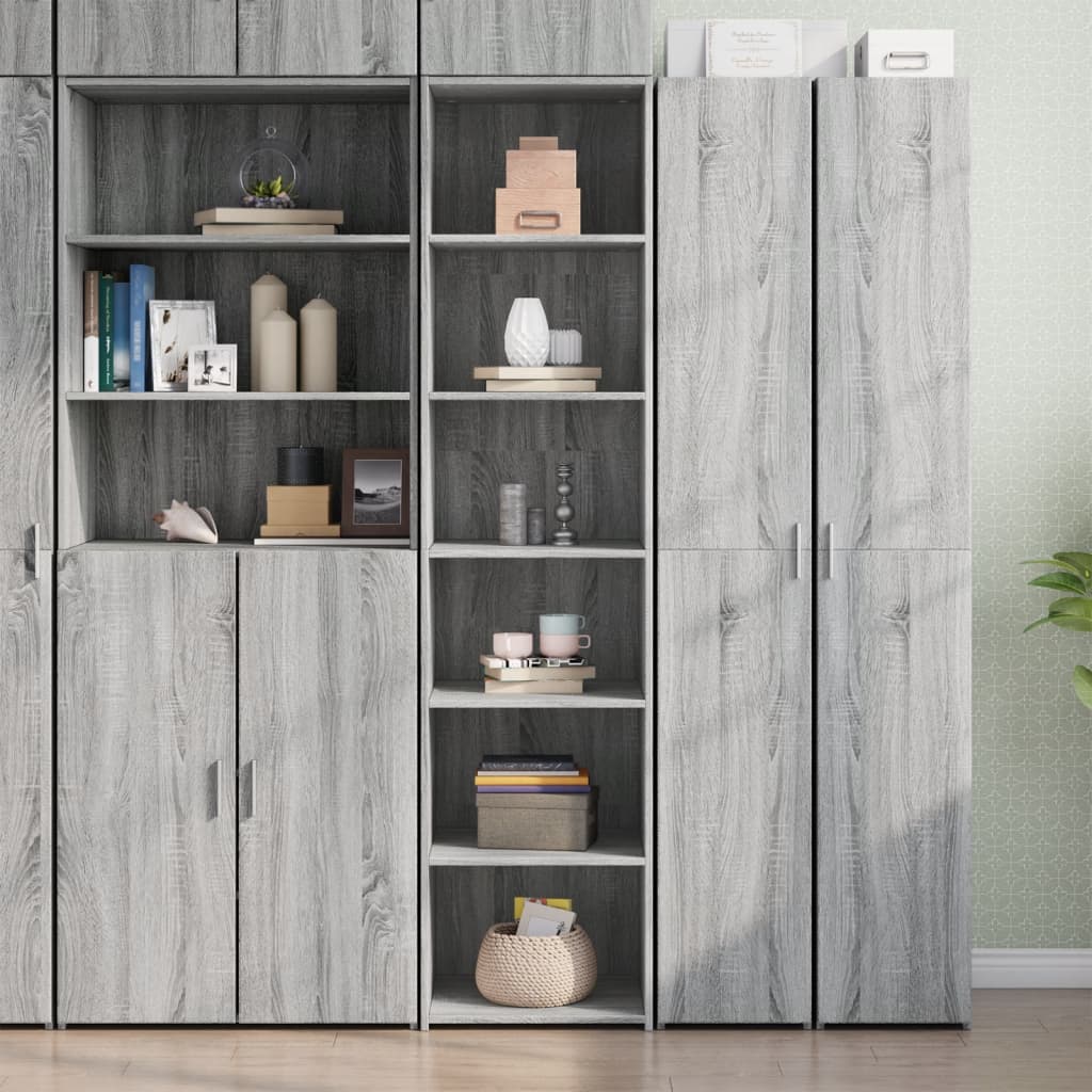 Dulap inalt, gri sonoma, 45x41x185 cm, lemn prelucrat — imaginea 2