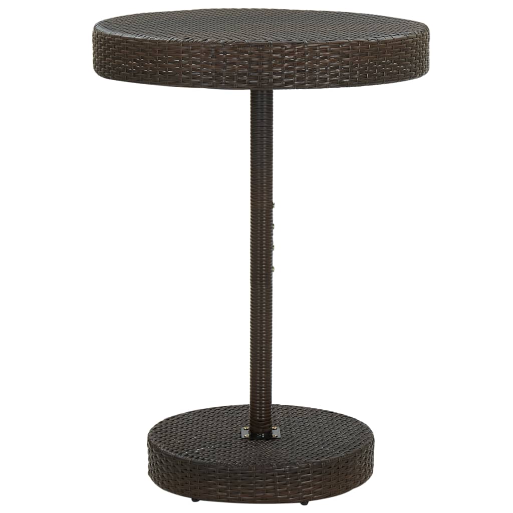 Set mobilier bar de gradina cu perne, 5 piese, maro, poliratan — imaginea 5