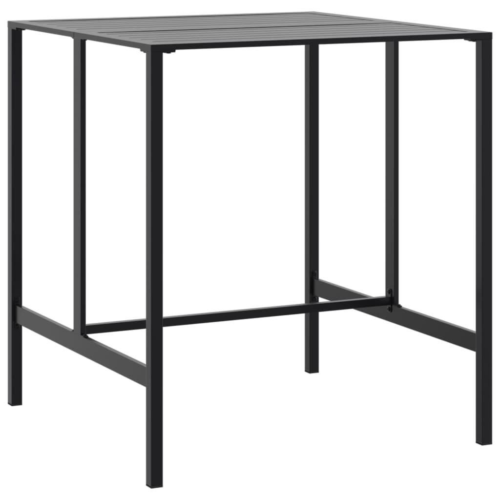 Set bar de gradina 5 piese, negru, otel vopsit electrostatic, mărime 100x100x110 cm — imaginea 3