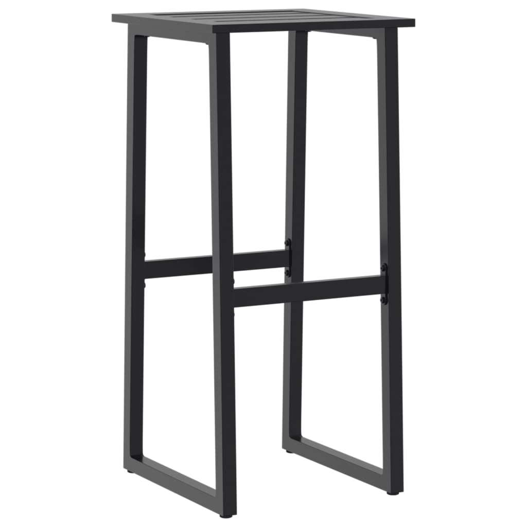 Set bar de gradina 5 piese, negru, otel vopsit electrostatic, mărime 100x100x110 cm — imaginea 4