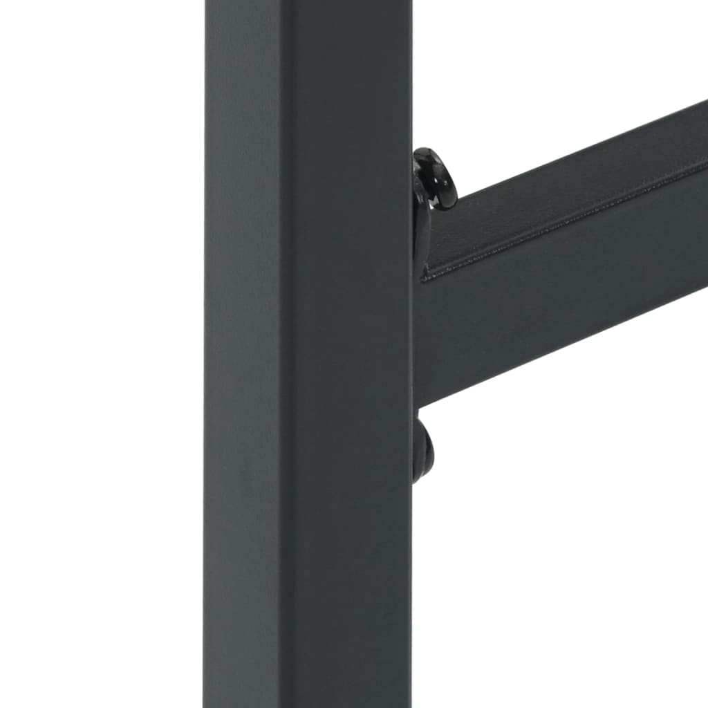 Set bar de gradina 5 piese, negru, otel vopsit electrostatic, mărime 100x100x110 cm — imaginea 7