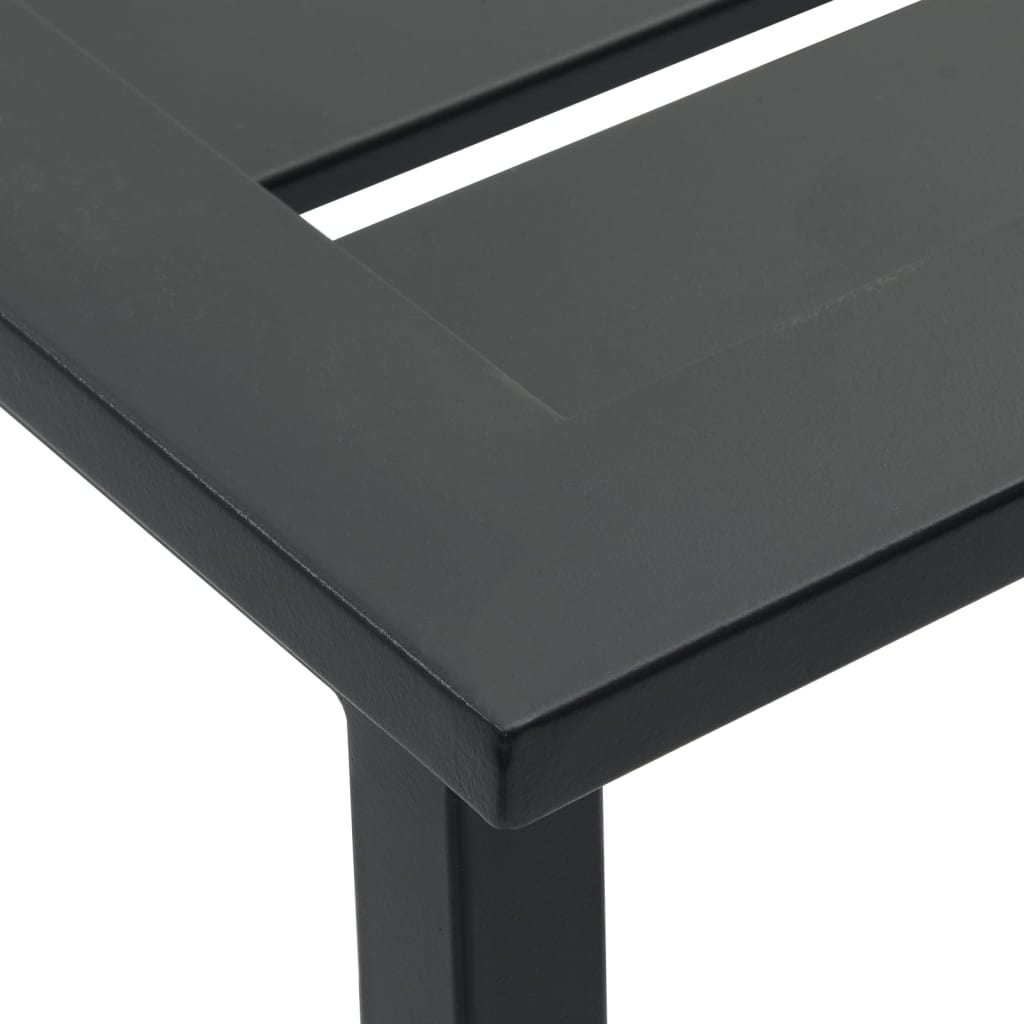 Set bar de gradina 5 piese, negru, otel vopsit electrostatic, mărime 100x100x110 cm — imaginea 8