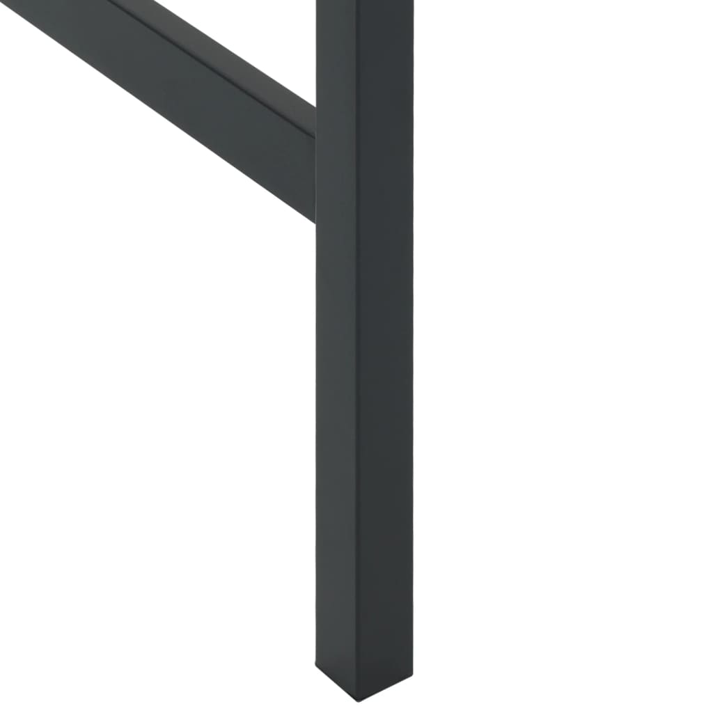 Set bar de gradina 5 piese, negru, otel vopsit electrostatic, mărime 100x100x110 cm — imaginea 10