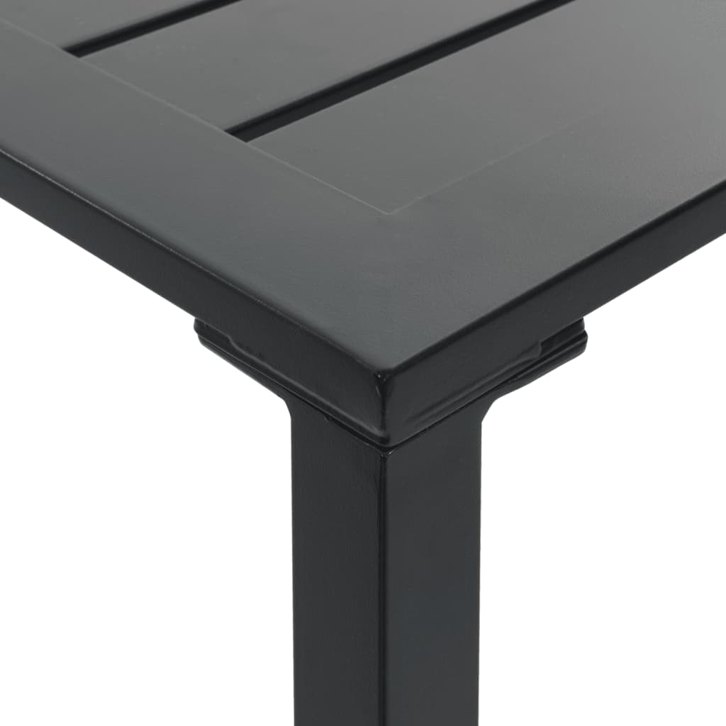 Set bar de gradina 5 piese, negru, otel vopsit electrostatic, mărime 100x100x110 cm — imaginea 11