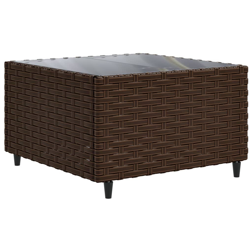 Set mobilier de gradina cu perne, 6 piese, maro, poliratan — imaginea 4