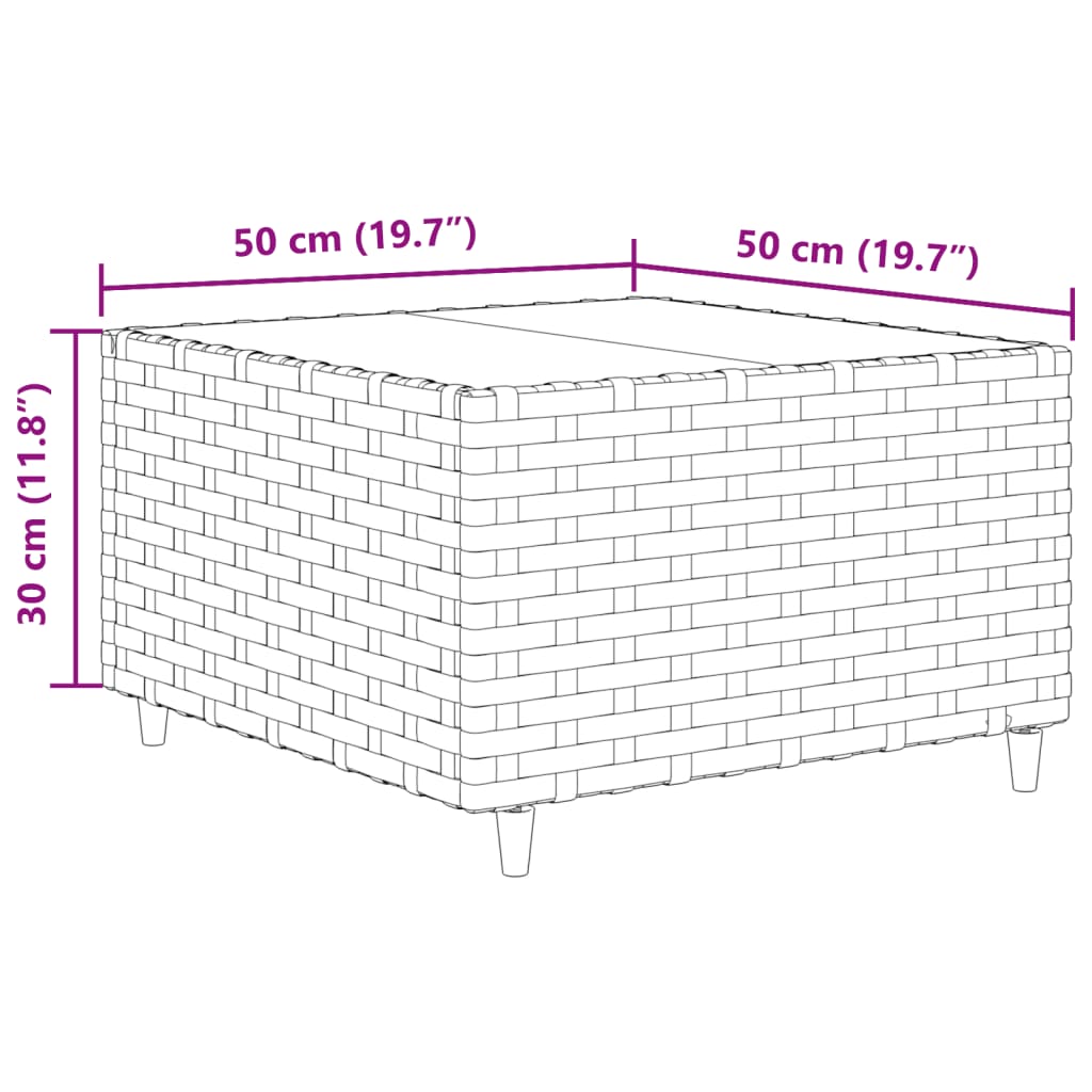 Set mobilier de gradina cu perne, 6 piese, maro, poliratan — imaginea 12