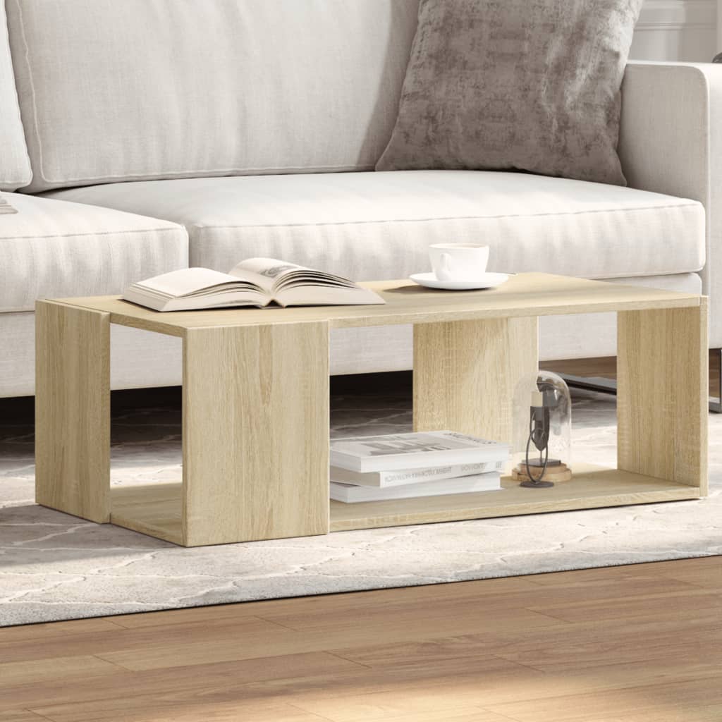 Masuta de cafea, stejar sonoma, 89,5x48x30 cm, lemn prelucrat — imaginea 2