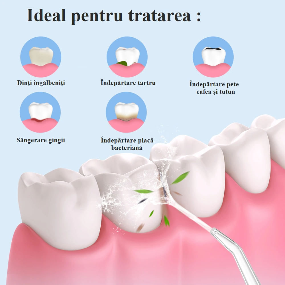 Irigator Oral pentru Dus Bucal MRG MA8, 4 Capete curatare, cu Acumulator - imagine 6