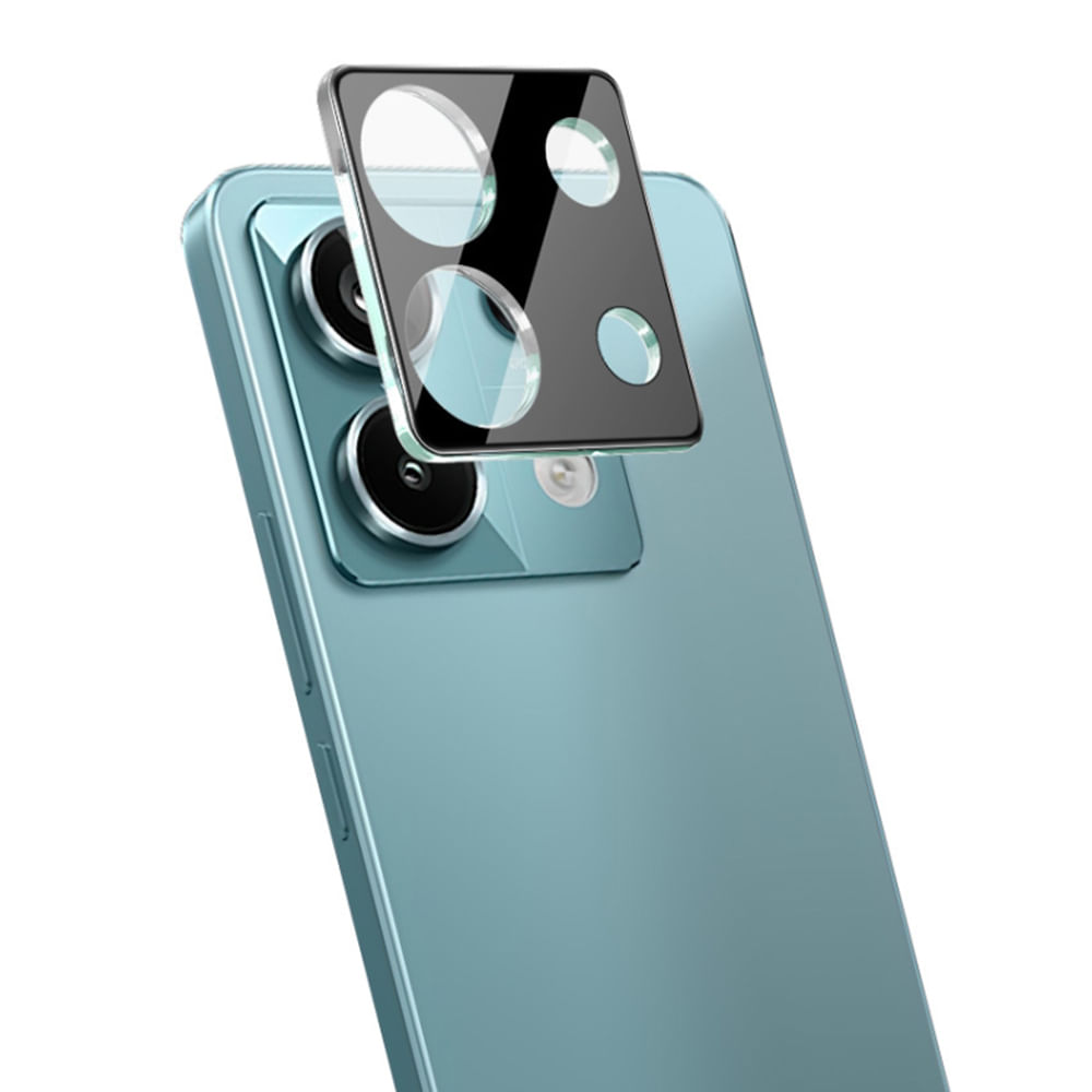 Folie camera spate pentru Xiaomi Redmi Note 13 Pro 5G, Super Protect, W48, Hard Glass, Pitch Black