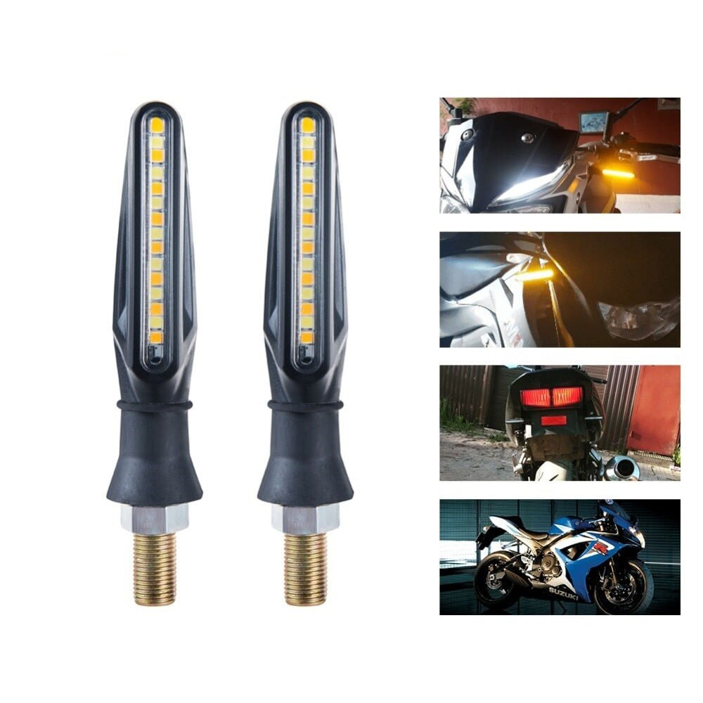 Set 2 lampi Semnalizare Moto SECVENTIALA, cu 2 functii, pozitie si semnalizare, AVX-ZD59B - 1 | YEO