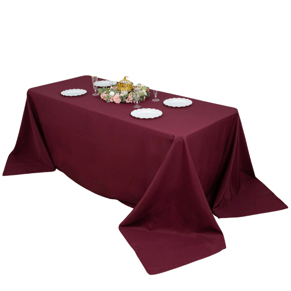 Fata de masa Kotonia Home - 180x300 cm, Damasc Saten DeLux, 100% bumbac, burgundy