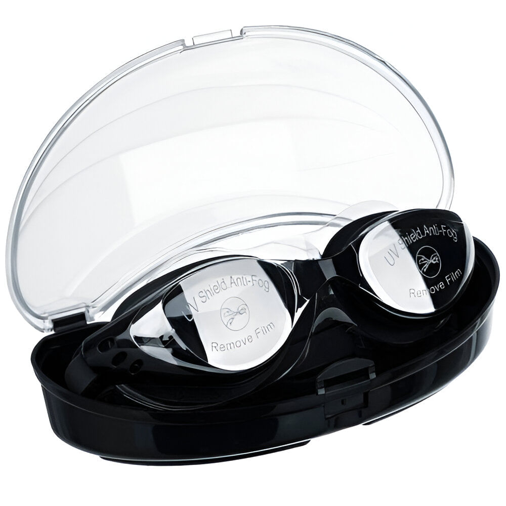 Set de Inot Ochelari Anti-Aburire si Protectie UV,  Dopuri Urechi Moi Ajustabile, Cleste Nas, Marime Curea Reglabila