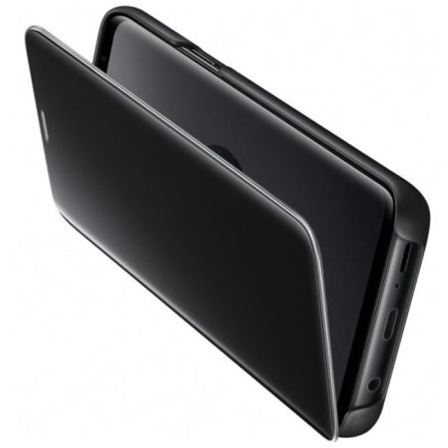 Husa de protectie eleganta pentru Samsung Galaxy S20 FE si S20 FE 5G, Clear view Flip cover culoare Negru