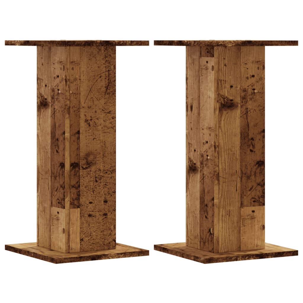 Noptiere, 2 buc., lemn vechi, 30x30x60 cm, lemn prelucrat