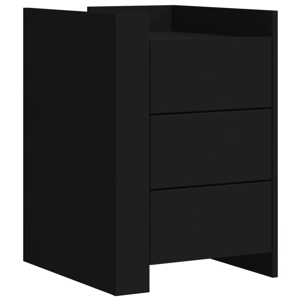 Noptiera, negru, 45x50x65 cm, lemn prelucrat