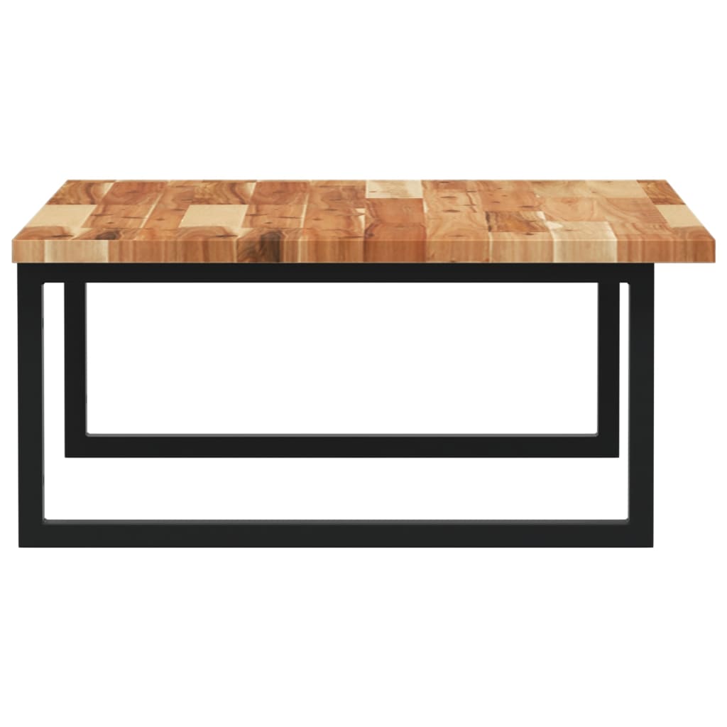 Raft pentru lavoar montat pe perete, otel și lemn masiv acacia, maro închis și negru, mărime 80x60x2 cm, model dreptunghiular — imaginea 5