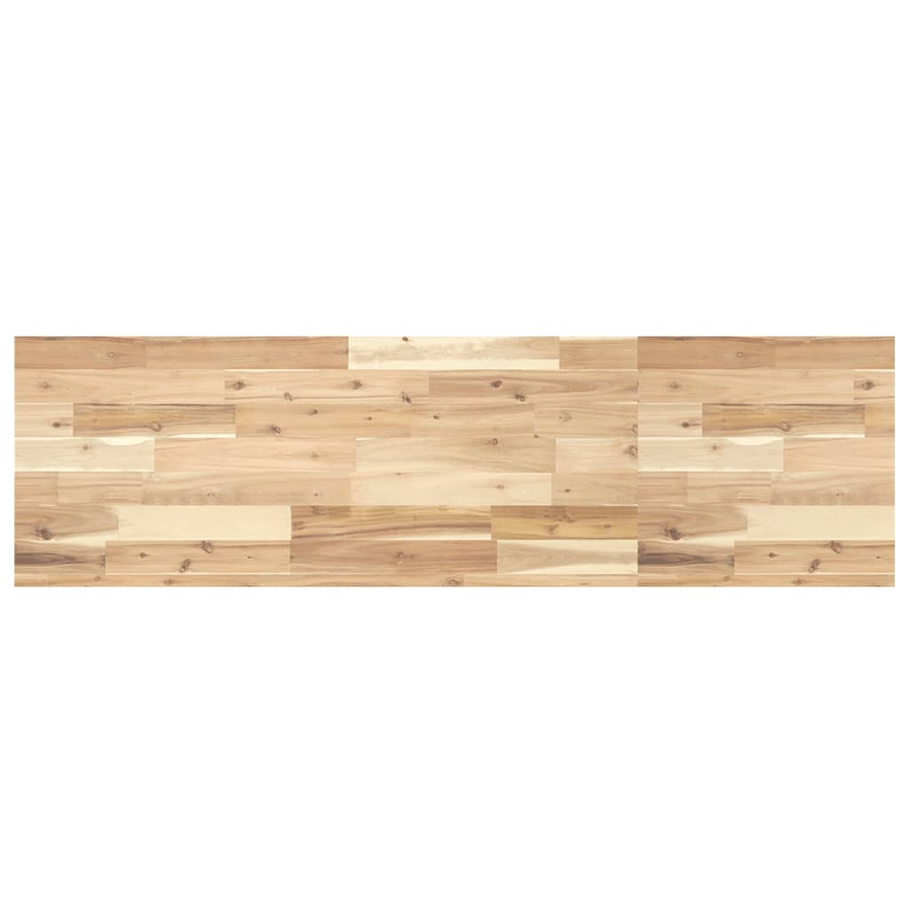 Raft pentru lavoar montat pe perete, otel și lemn masiv acacia, maro și alb, mărime 160x40x4 cm, model dreptunghiular — imaginea 8