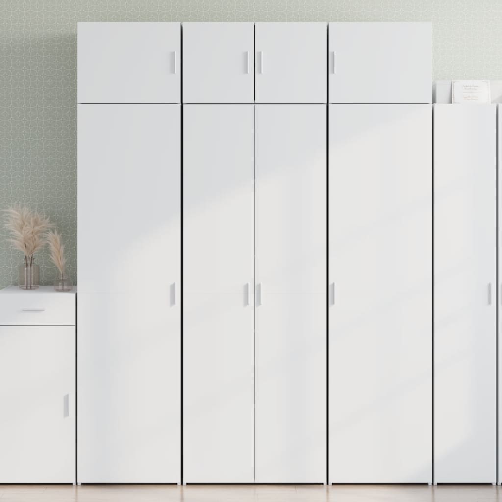 Dulap inalt, alb, 70x42,5x185 cm, lemn prelucrat — imaginea 2