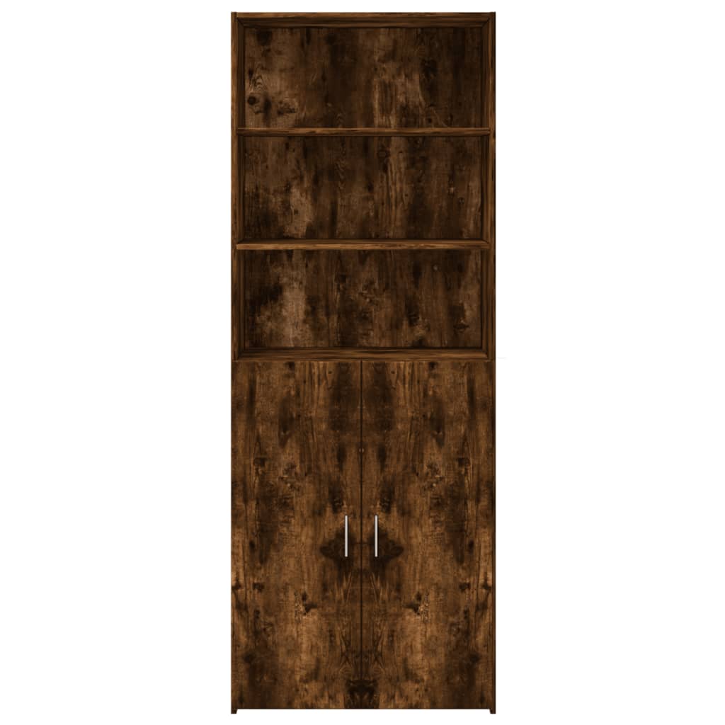Dulap inalt, stejar fumuriu, 80x42,5x185 cm, lemn prelucrat — imaginea 4
