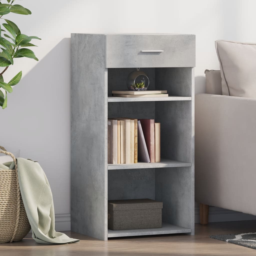 Dulap, gri beton, 45x42,5x93 cm, lemn prelucrat — imaginea 2