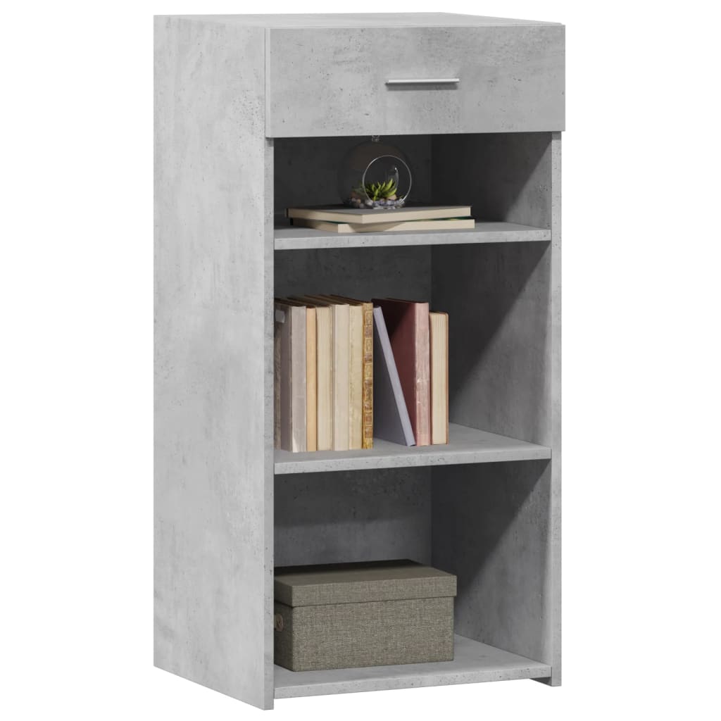 Dulap, gri beton, 45x42,5x93 cm, lemn prelucrat — imaginea 3
