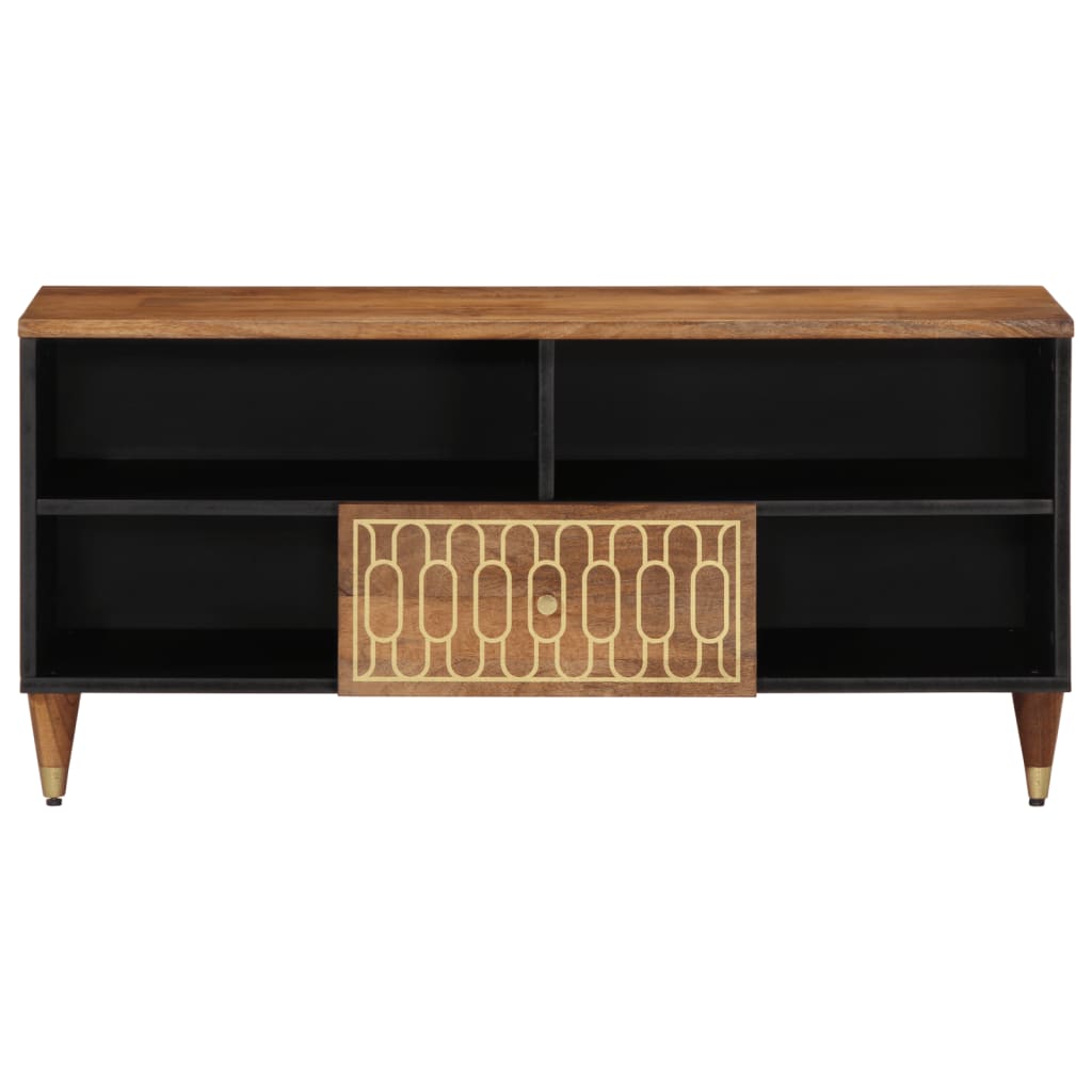 Comoda TV, 100x33x46 cm, lemn masiv de mango — imaginea 2