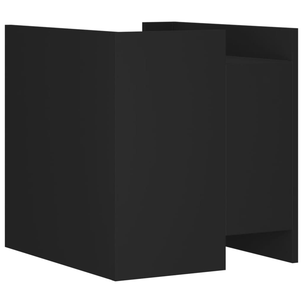 Noptiera, negru, 45x50x50 cm, lemn prelucrat — imaginea 6