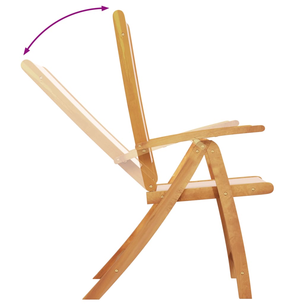 Set mobilier de gradina, 7 piese, lemn masiv acacia/textilena — imaginea 5