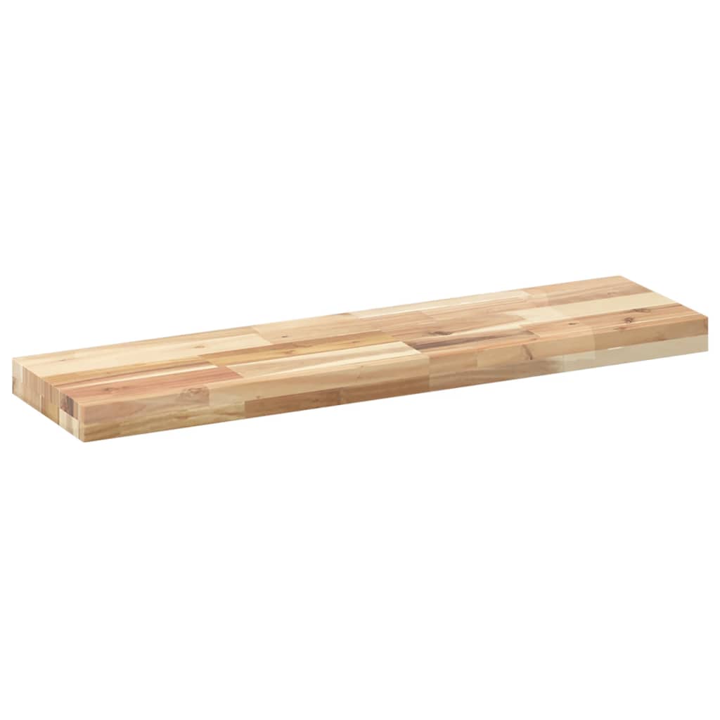 Raft suspendat, 80x20x4 cm, lemn masiv de acacia netratat — imaginea 6