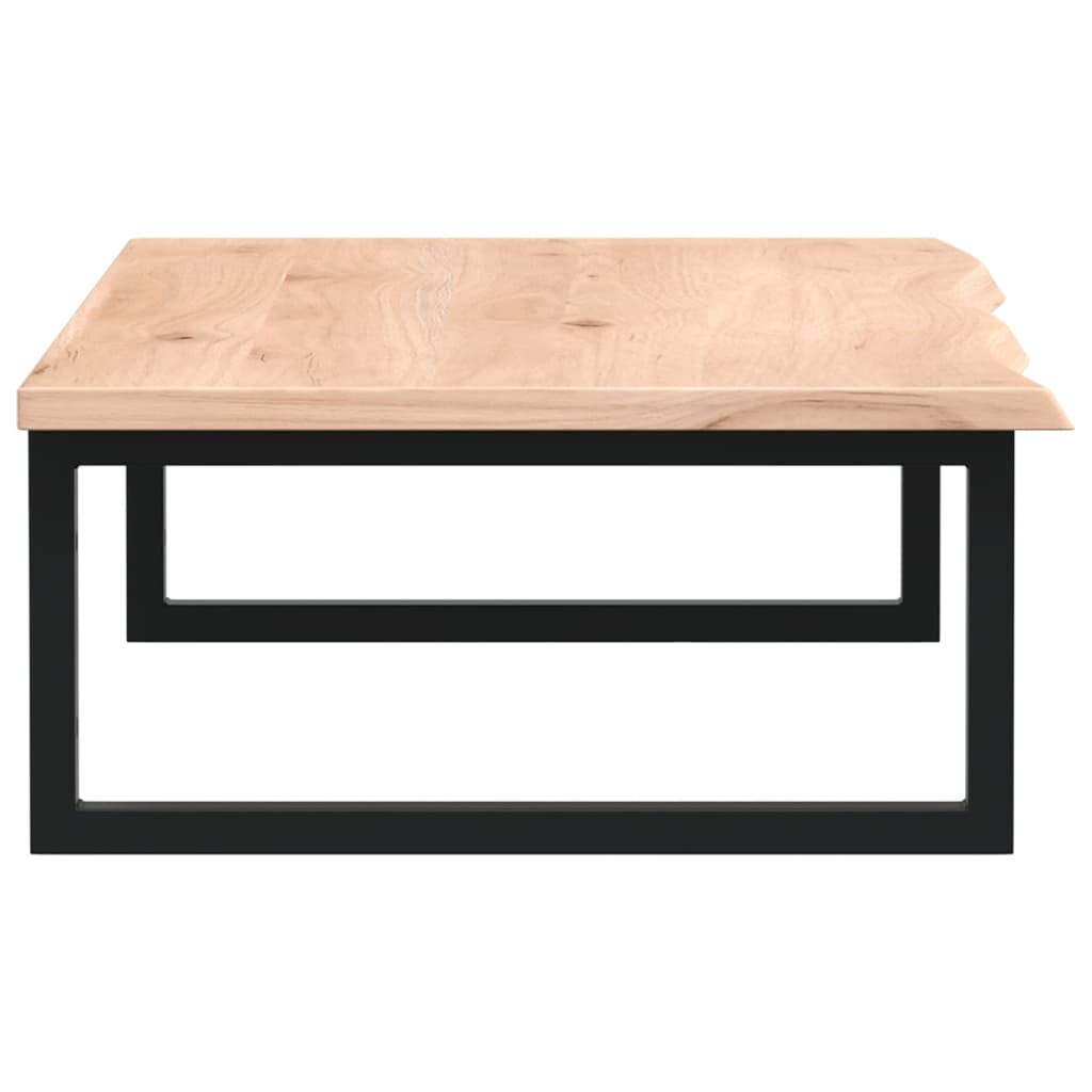 Raft pentru lavoar montat pe perete, otel și lemn masiv stejar, maro și negru, mărime 100x50x2 cm, model dreptunghiular — imaginea 5