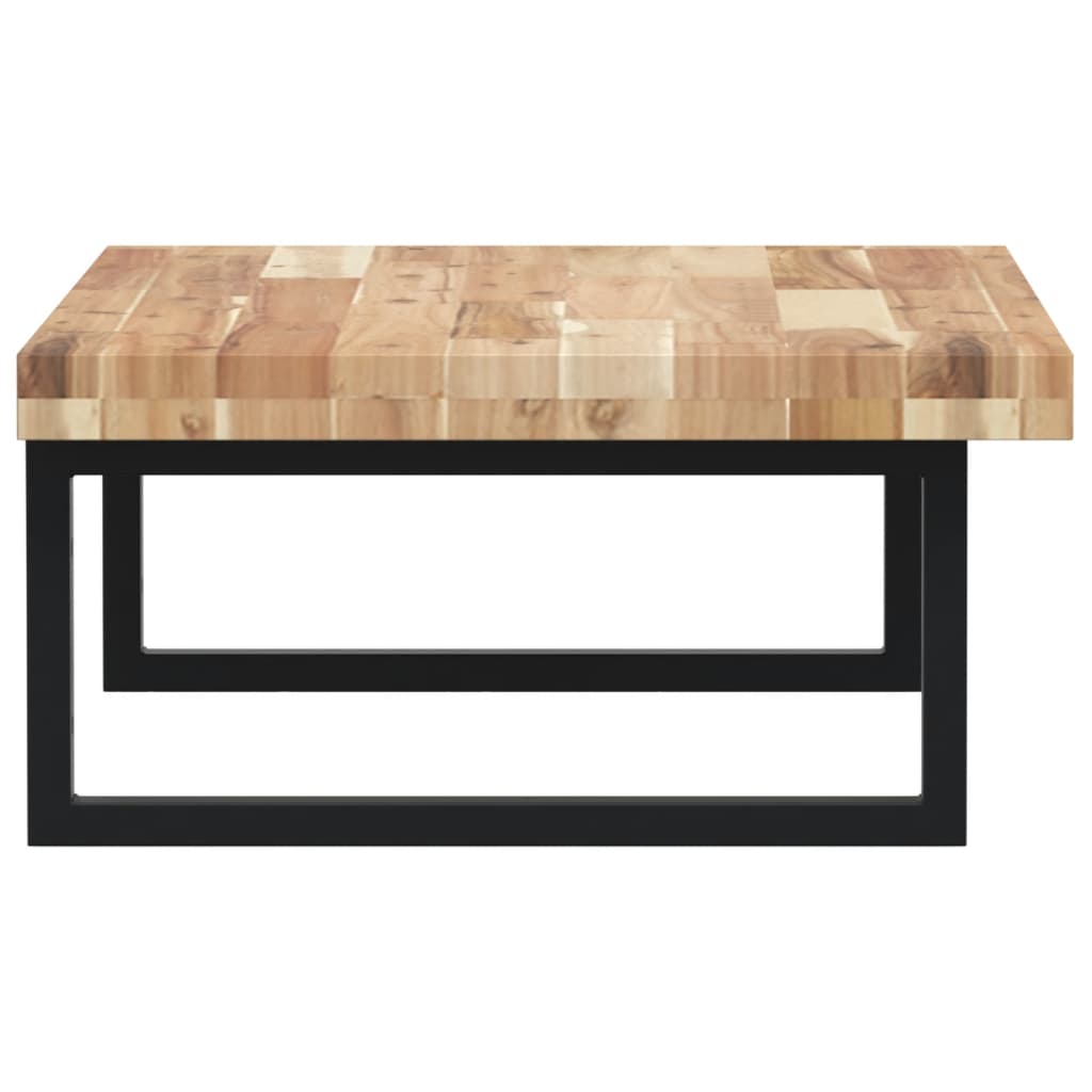 Raft pentru lavoar montat pe perete, otel și lemn masiv acacia, maro și negru, mărime 100x50x4 cm, model dreptunghiular — imaginea 5