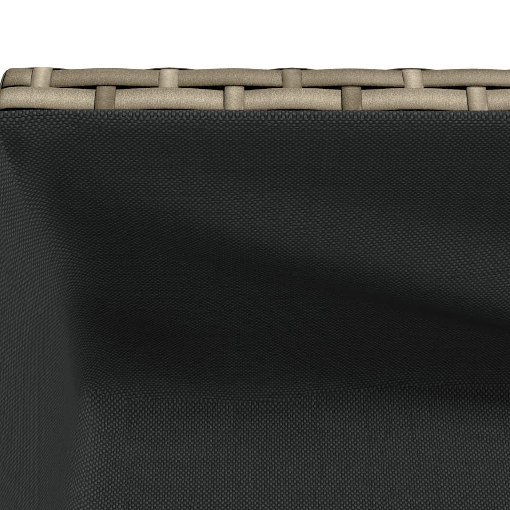 Jardiniera de gradina cu raft, poliratan, mărime 70x28x70 cm — imaginea 9