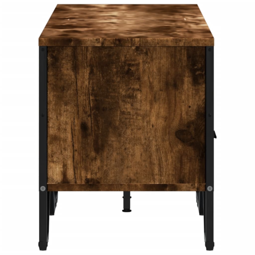 Dulap TV, stejar fumuriu, 122x34x41 cm, lemn prelucrat — imaginea 5
