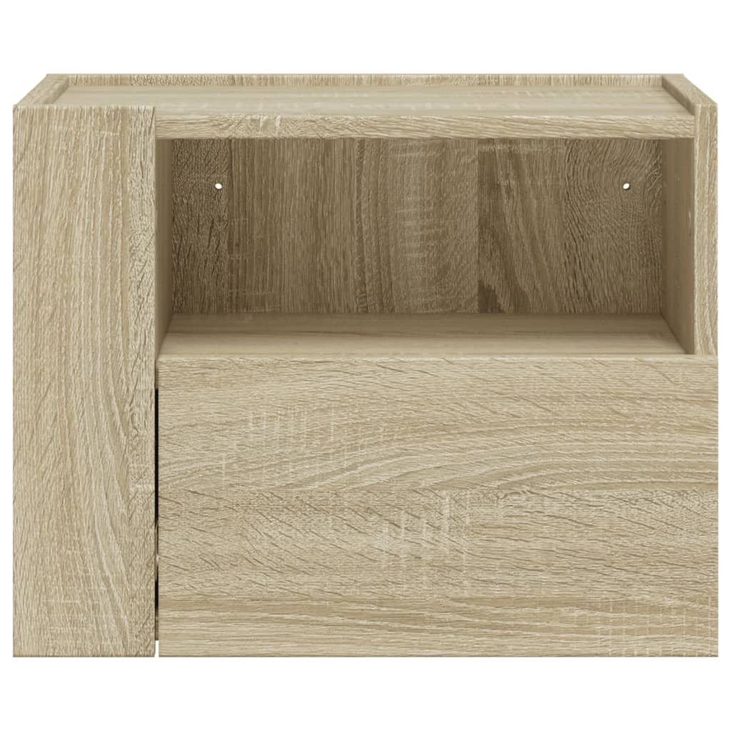 Noptiere de perete, 2 buc., stejar sonoma, 45x30x35 cm — imaginea 4