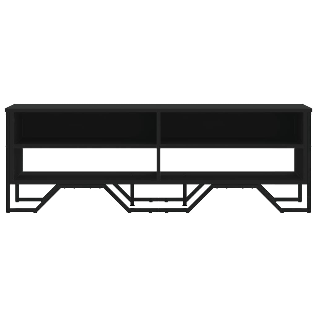 Dulap TV, negru, 122x34x41 cm, lemn prelucrat — imaginea 4