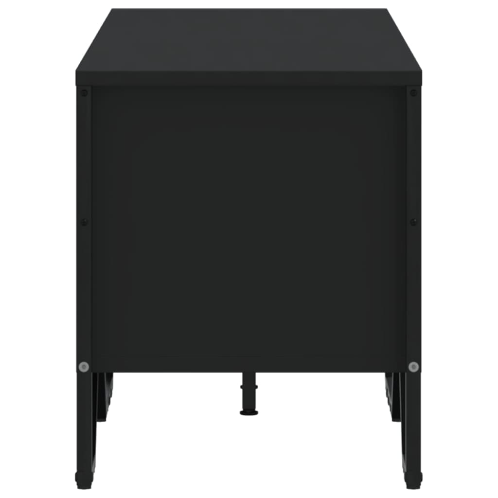 Dulap TV, negru, 122x34x41 cm, lemn prelucrat — imaginea 5