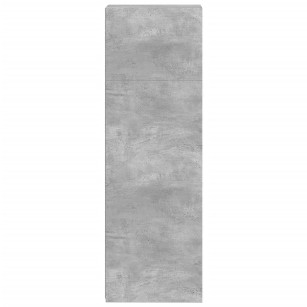 Dulap inalt, gri beton, 30x41x124 cm, lemn compozit — imaginea 5