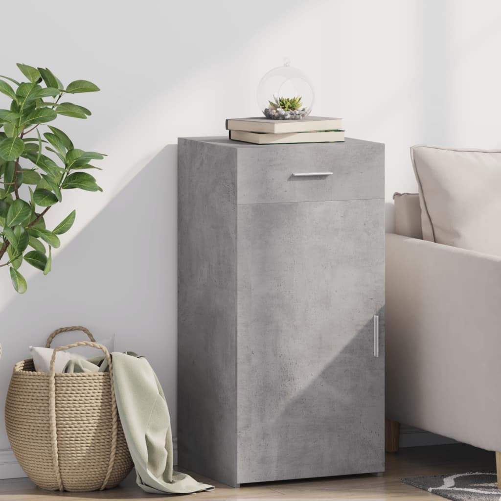 Dulap, gri beton, 45x42,5x93 cm, lemn prelucrat — imaginea 2